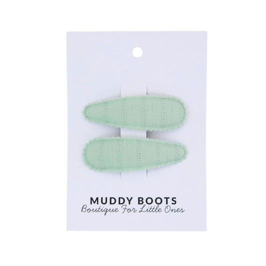 Mint Green Toddler Hair Clips