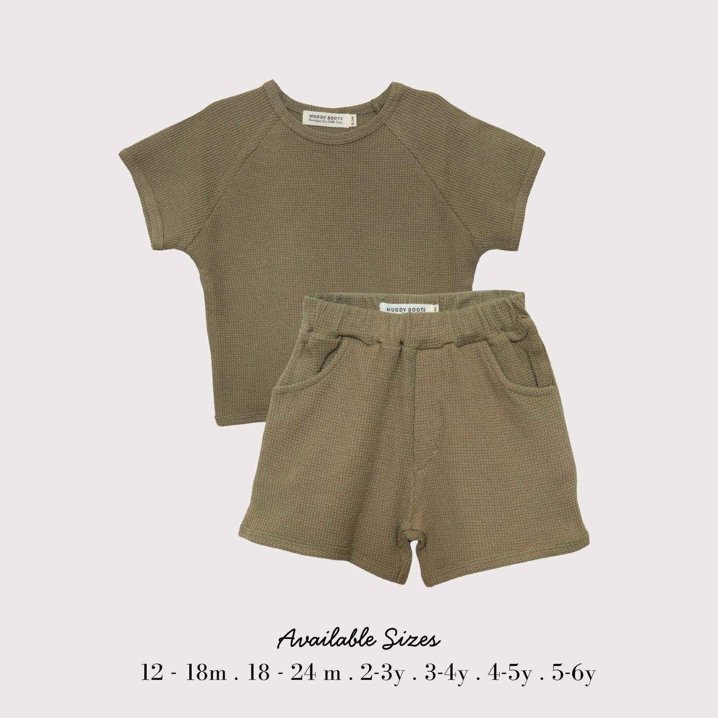 Waffle Cotton Set – Olive Green