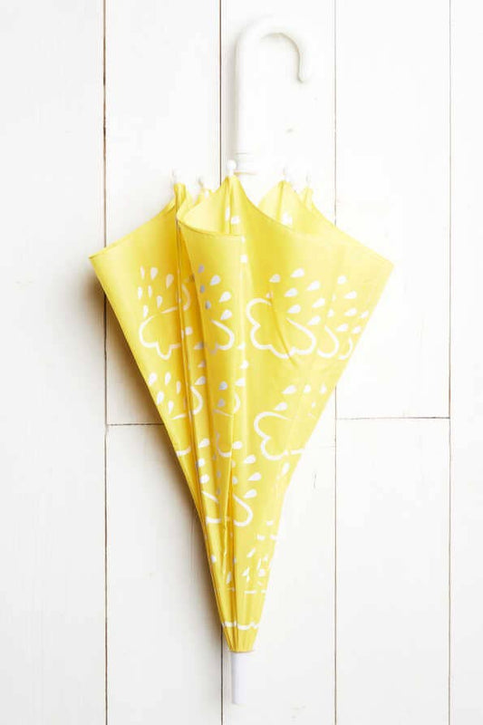 Grass & Air - Little Kids Colour-Revealing Umbrella in Yellowh