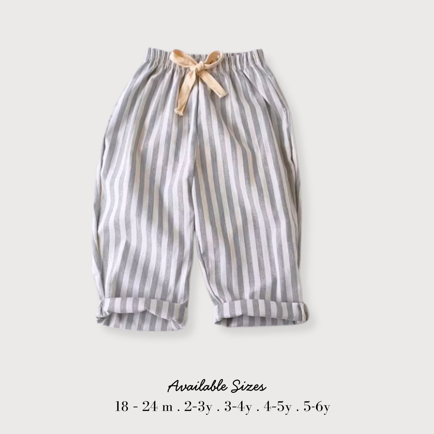 Grey Striped Trousers