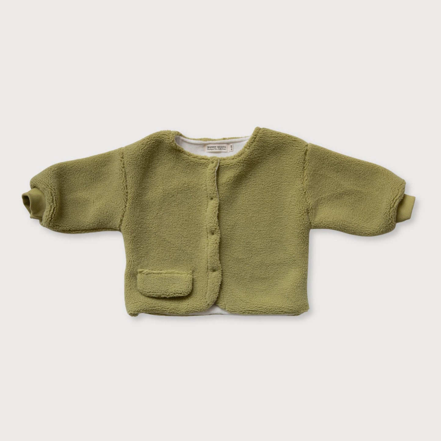 Olive Green Bouclé Jacket