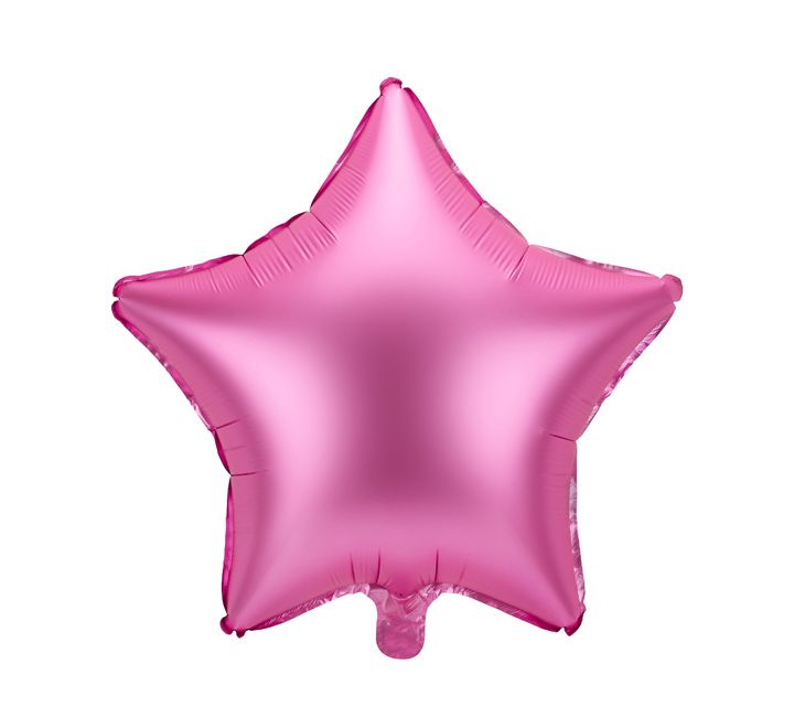 Fuscia Metallic Star Balloon - Muddy Boots Home UK