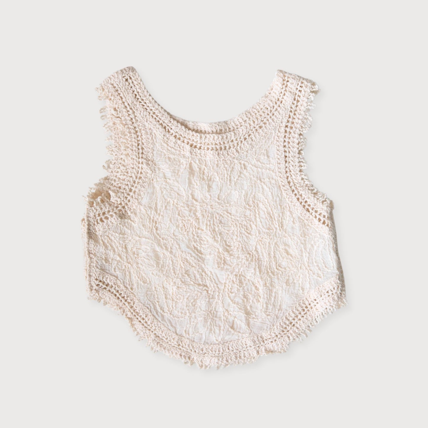 Cream Fringe Strappy Top & Jeans Set