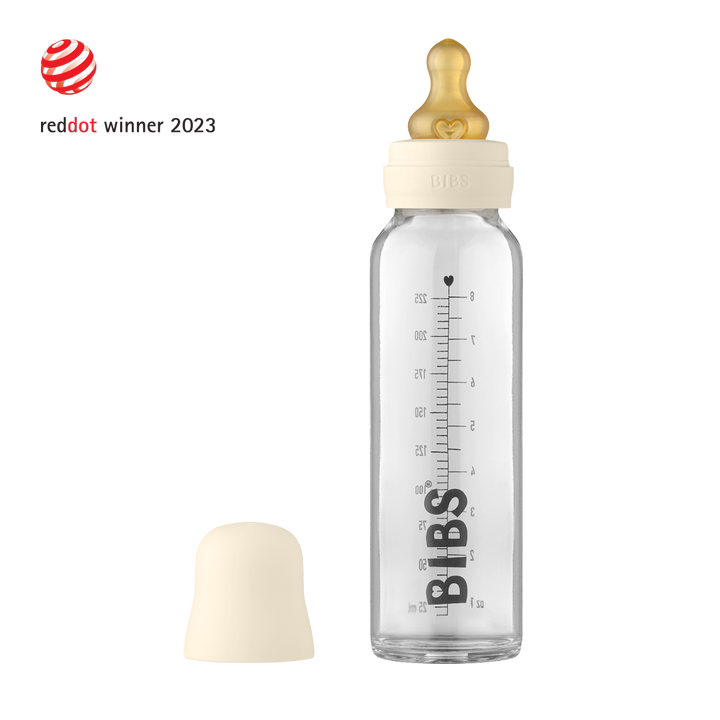 BIBS Baby Glass Bottle Complete Set Latex 225ml - Muddy Boots Home UK