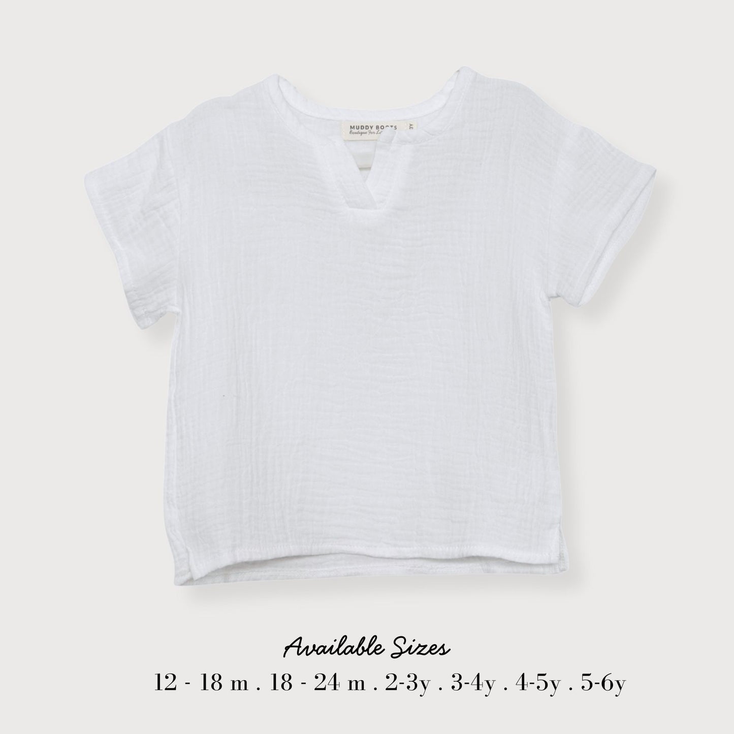 Muslin Cotton Notch Neck Top