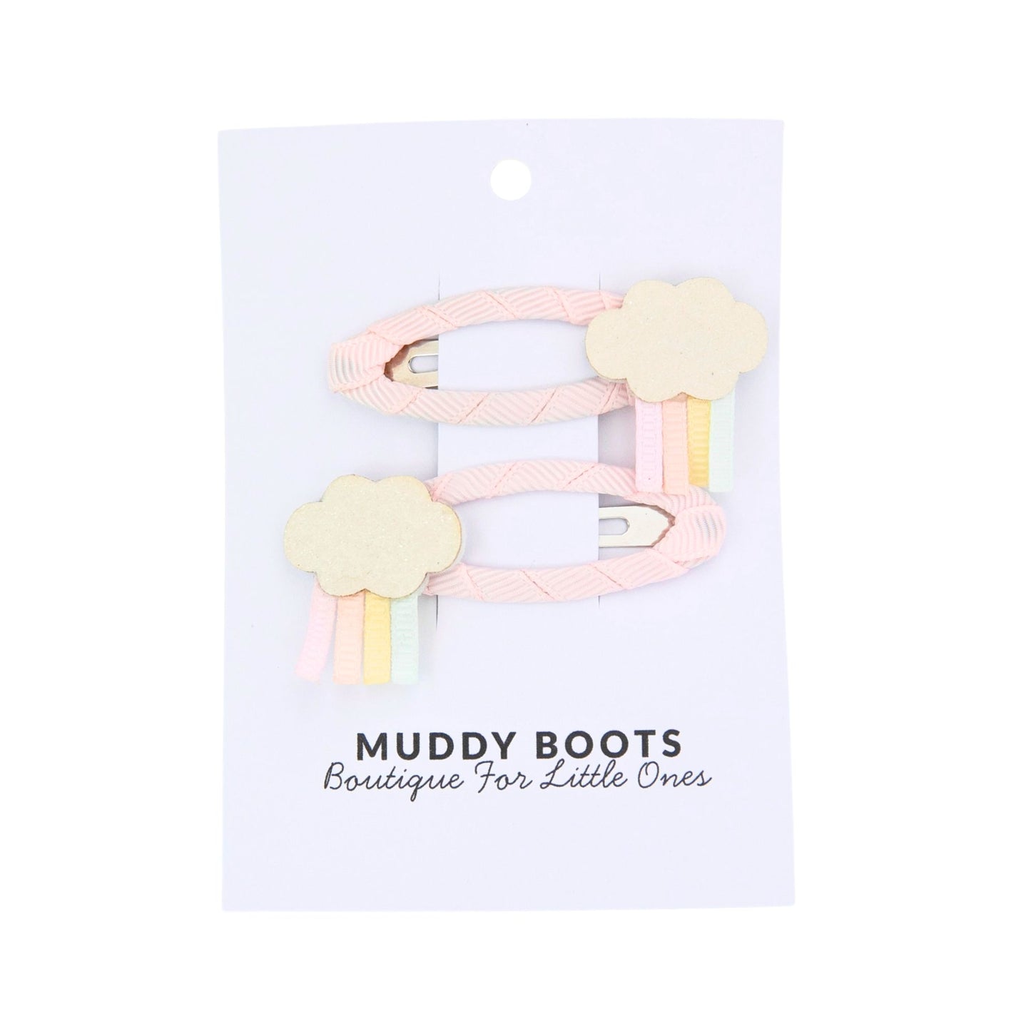 Rainbow Cloud Toddler Hair Clips