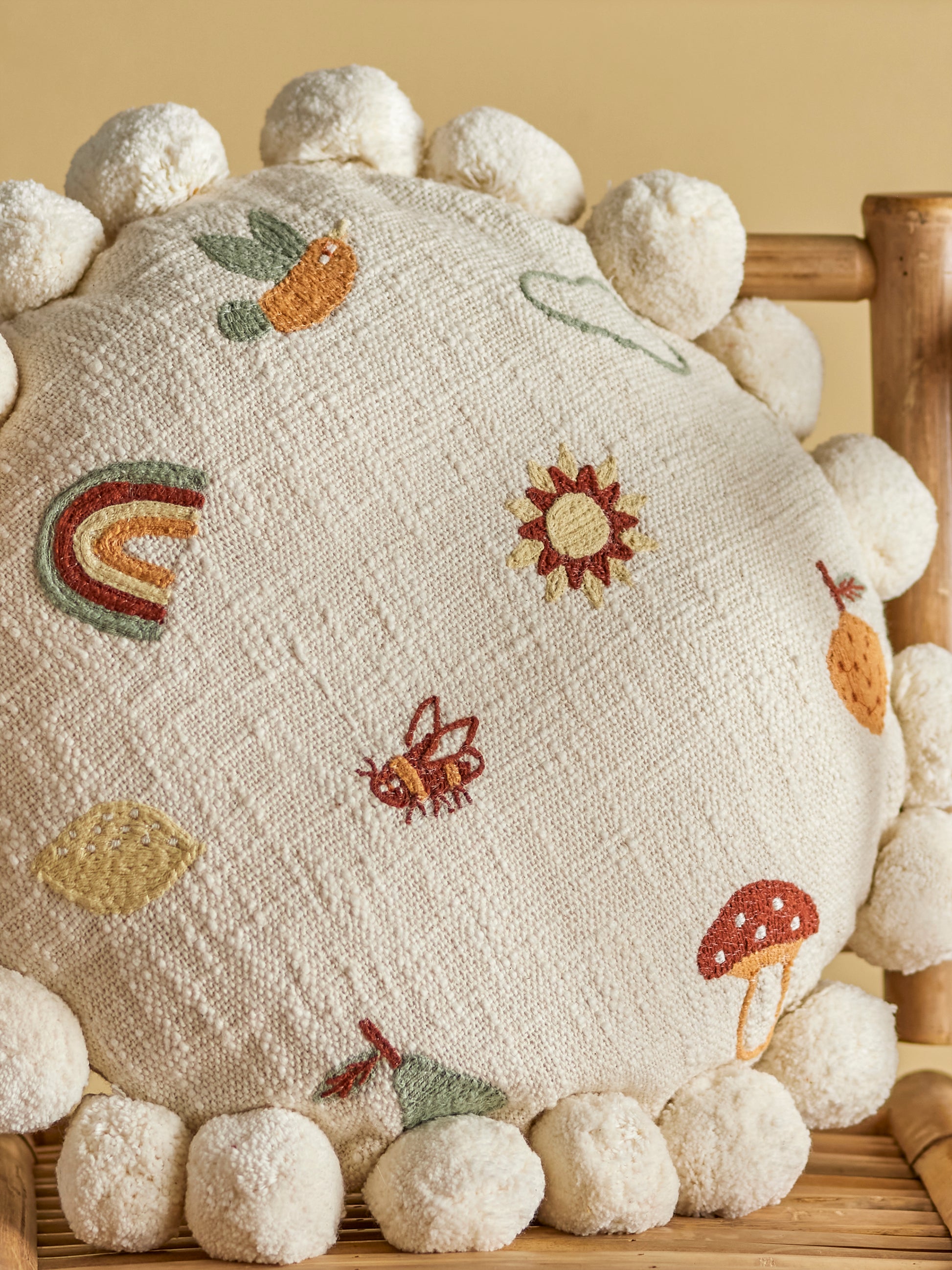 Agnes Cushion, Nature, Cotton - Muddy Boots Home UK