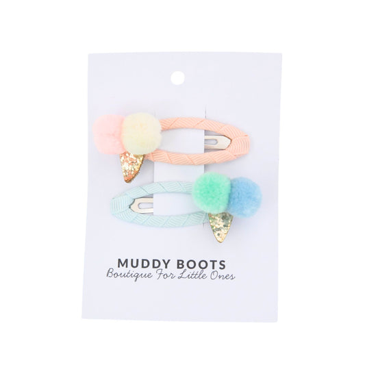 Ice Cream Toddler Hair Clips