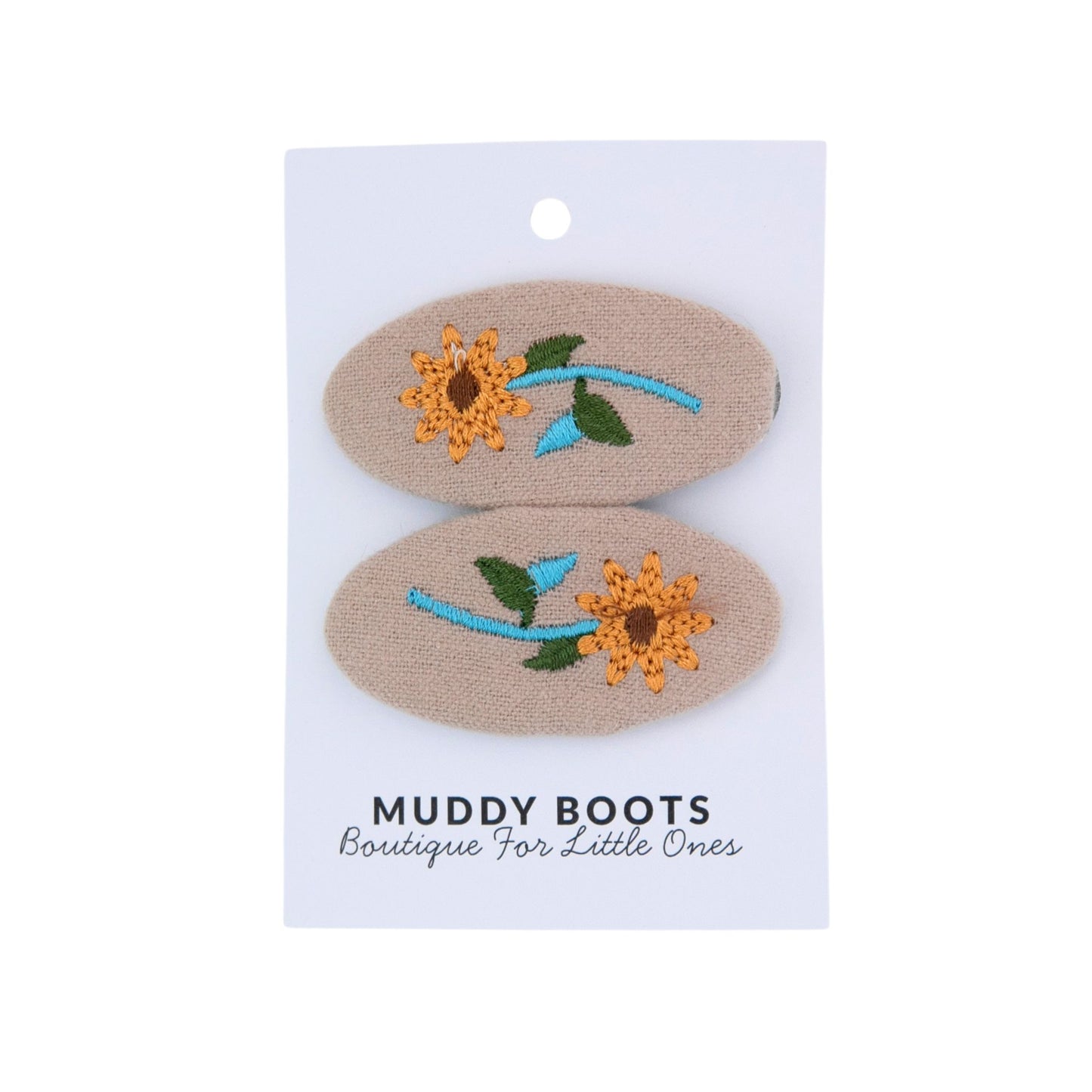 Sunflower Toddler Hair Clips