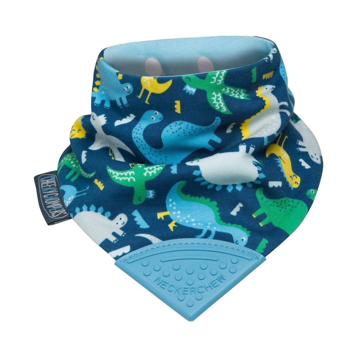Cheeky Chompers - Neckerchew Teething Dribble Bib - Baby Dino