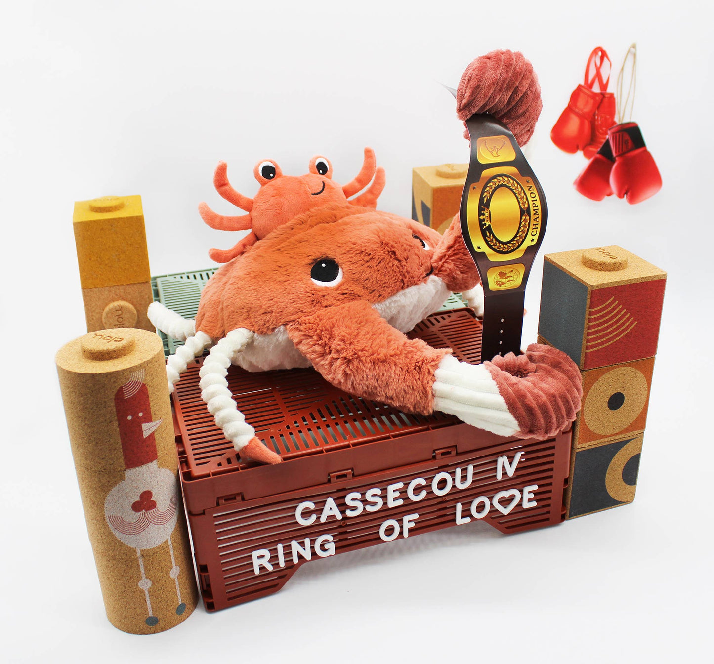 Colin The Crab Mum & Baby Terracotta - Plush Toy - Muddy Boots Home UK