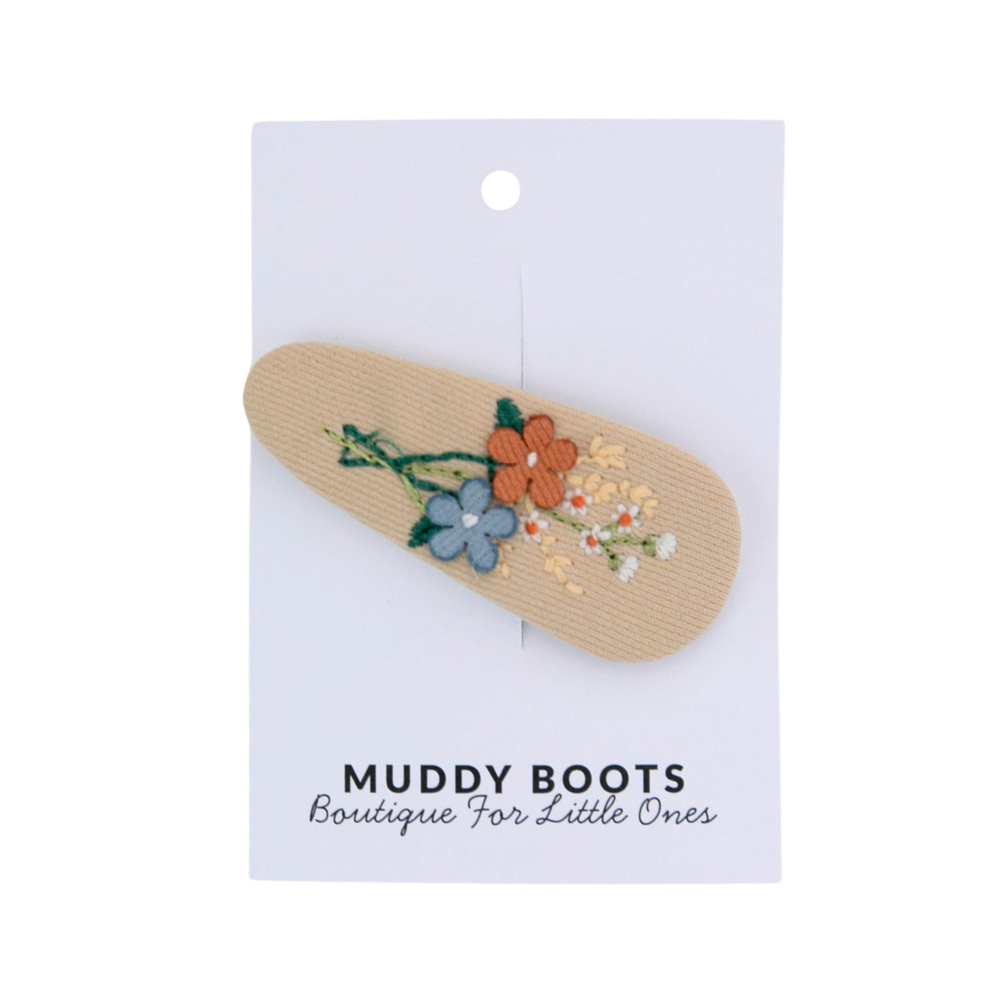 Beige Floral Toddler Hair Clip
