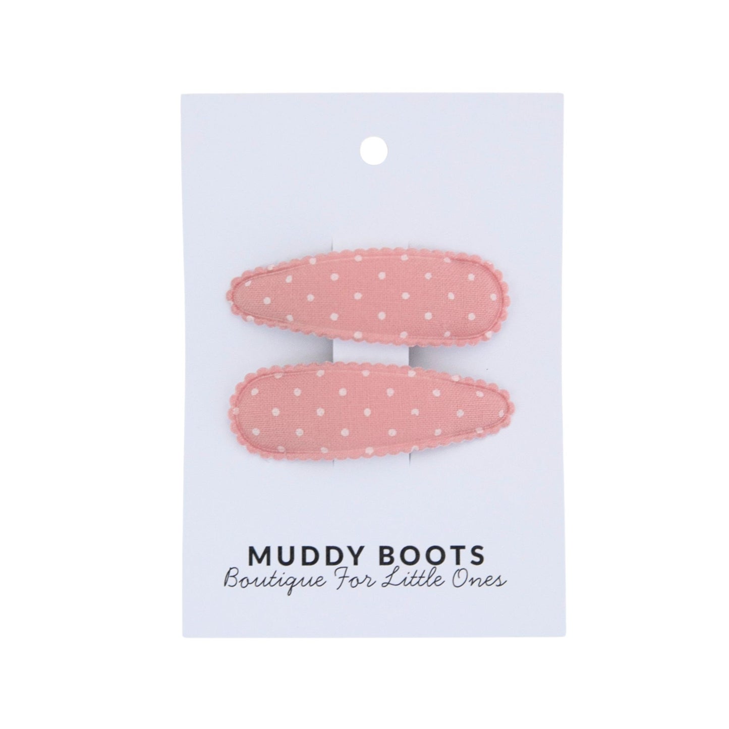 Pink Polka Dot Toddler Hair Clips