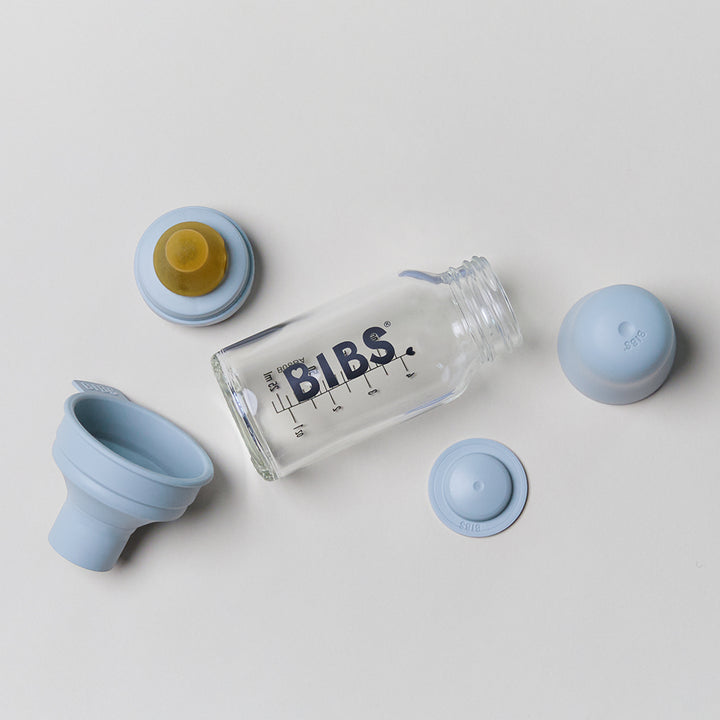 BIBS Baby Glass Bottle Complete Set Latex 110ml - Muddy Boots Home UK