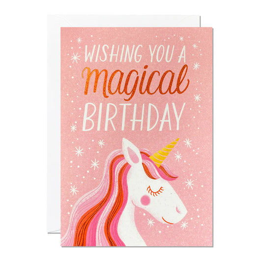 Unicorn Birthday Card - Muddy Boots Home UK