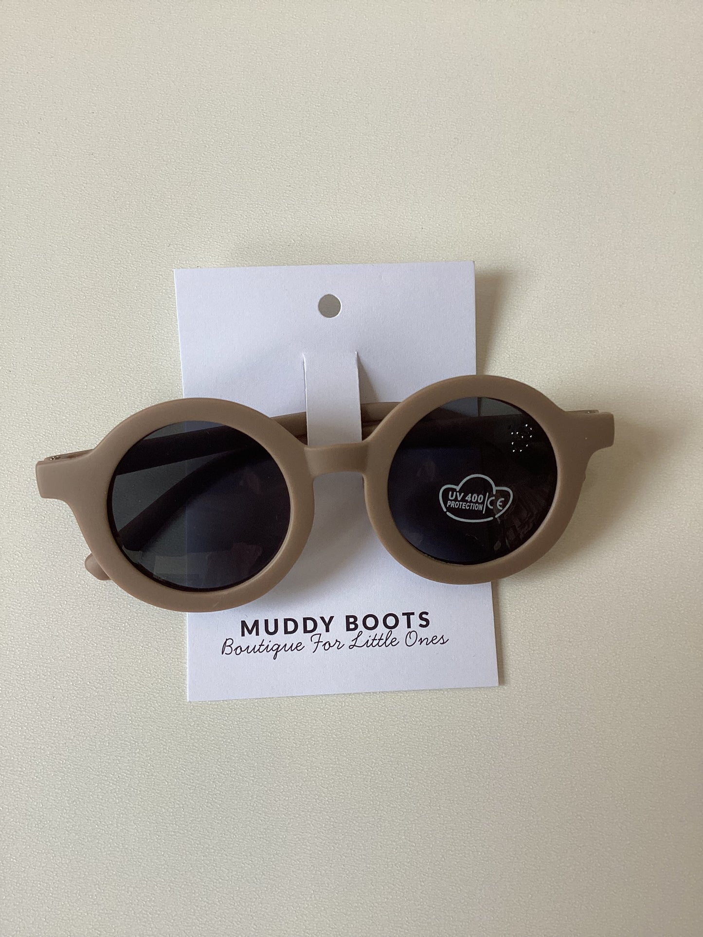 Taupe Round Sunglasses