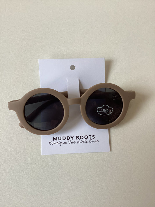 Taupe Round Sunglasses