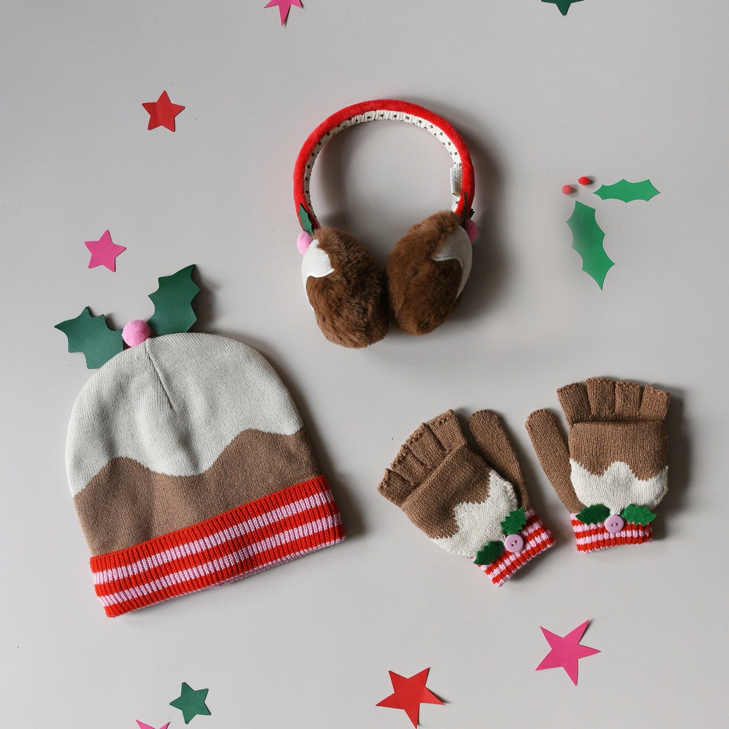 Christmas Pudding Earmuffs