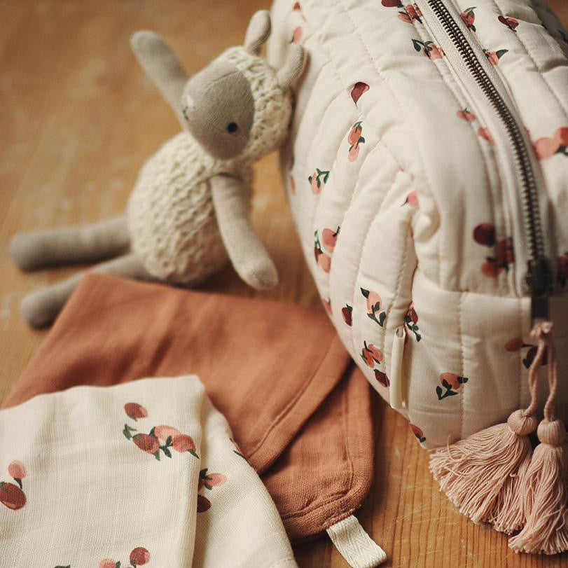 Wash Bag - Peaches - Organic Cotton - Muddy Boots Home UK