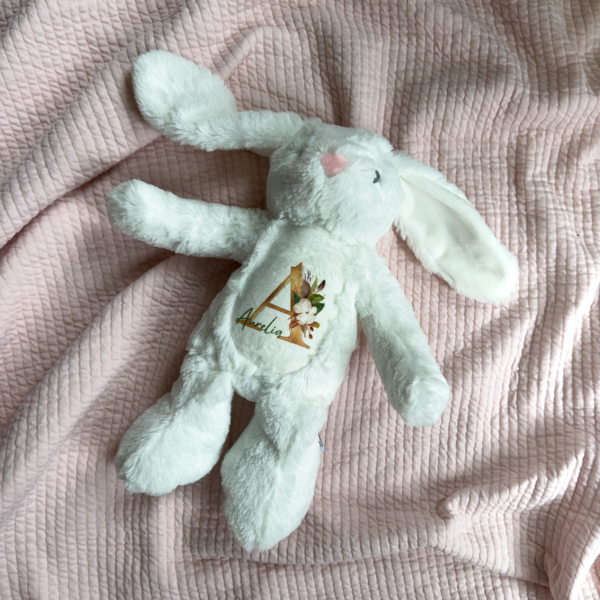 Personalised Soft White Bunny - Muddy Boots Home UK