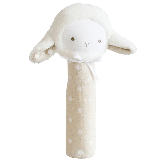 Lamby Squeaker White Linen Spot - Muddy Boots Home UK