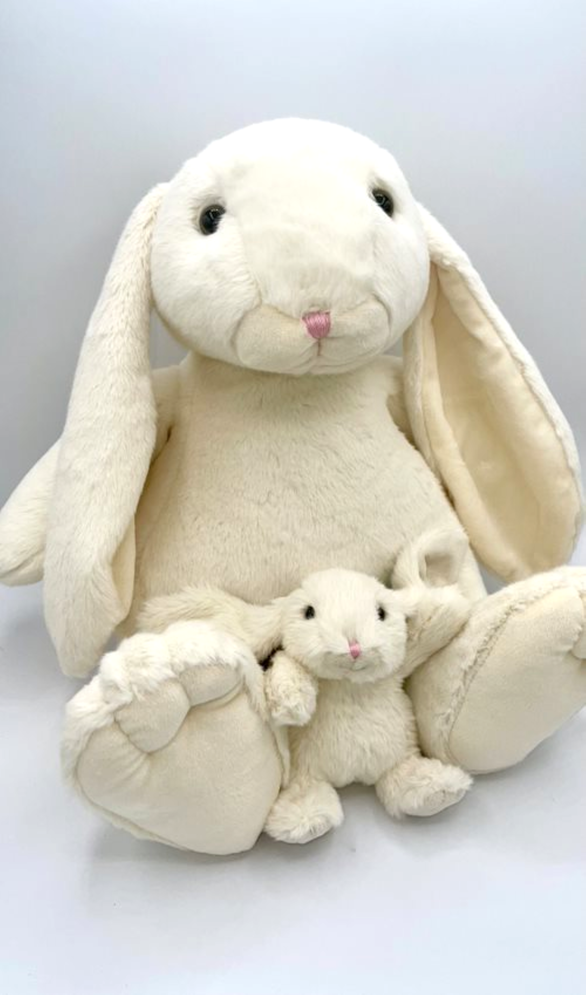 Bunny Large Soft Toy Cream Plush, Baby Safe - 30CM - Muddy Boots Home UK