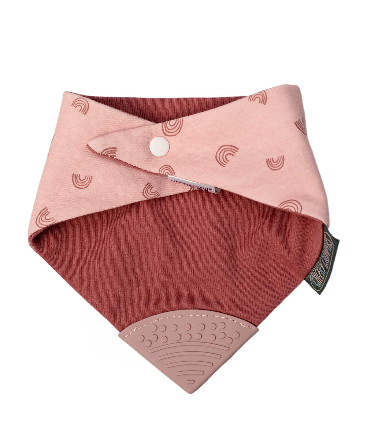 Neckerchew Teething Dribble Bib - Rainbow Rose - Muddy Boots Home UK