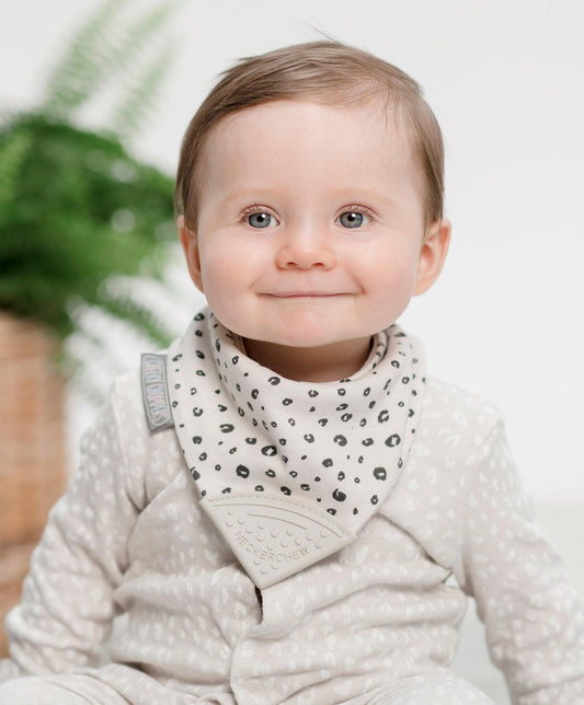 Neckerchew Teething Dribble Bib - Leopard Spot - Muddy Boots Home UK