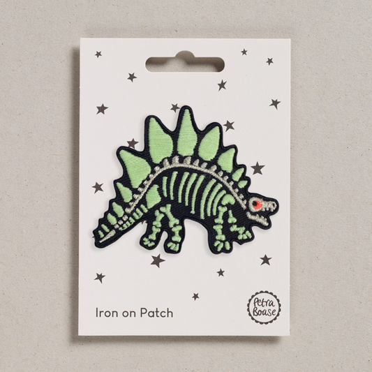 Petra Boase Ltd - Iron on Patch - Dinosaur Skeleton