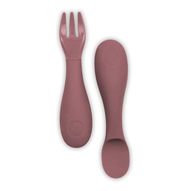 Tum Tum Silicone Baby Cutlery Set With Case - Pink