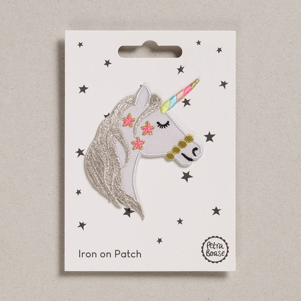 Petra Boase Ltd - Iron on Patch - Unicorn Head
