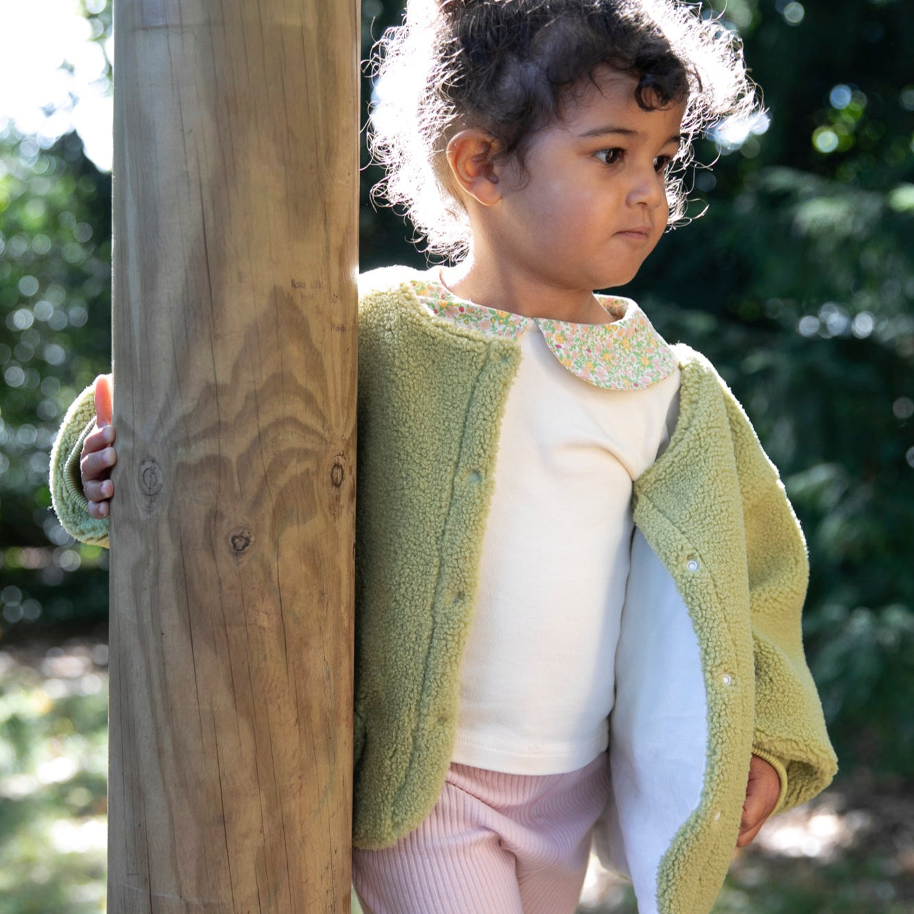 Olive Green Bouclé Jacket