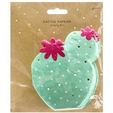 Cactus Mix Napkins 20Pk - Muddy Boots Home UK