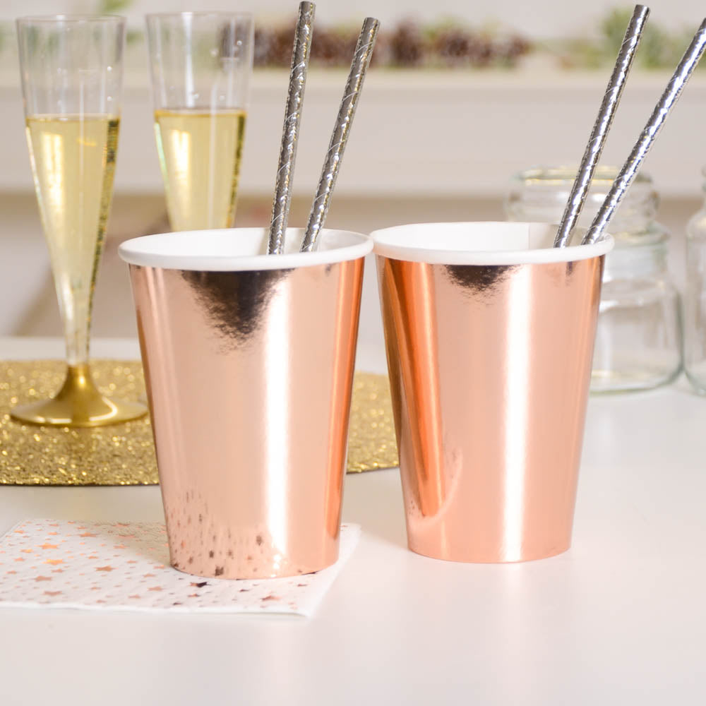 Metalic Rose Gold Cups - Muddy Boots Home UK