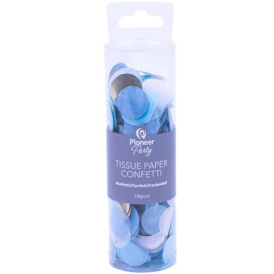 Blue, White & Gold Confetti Tissue Paper - Muddy Boots Home UK