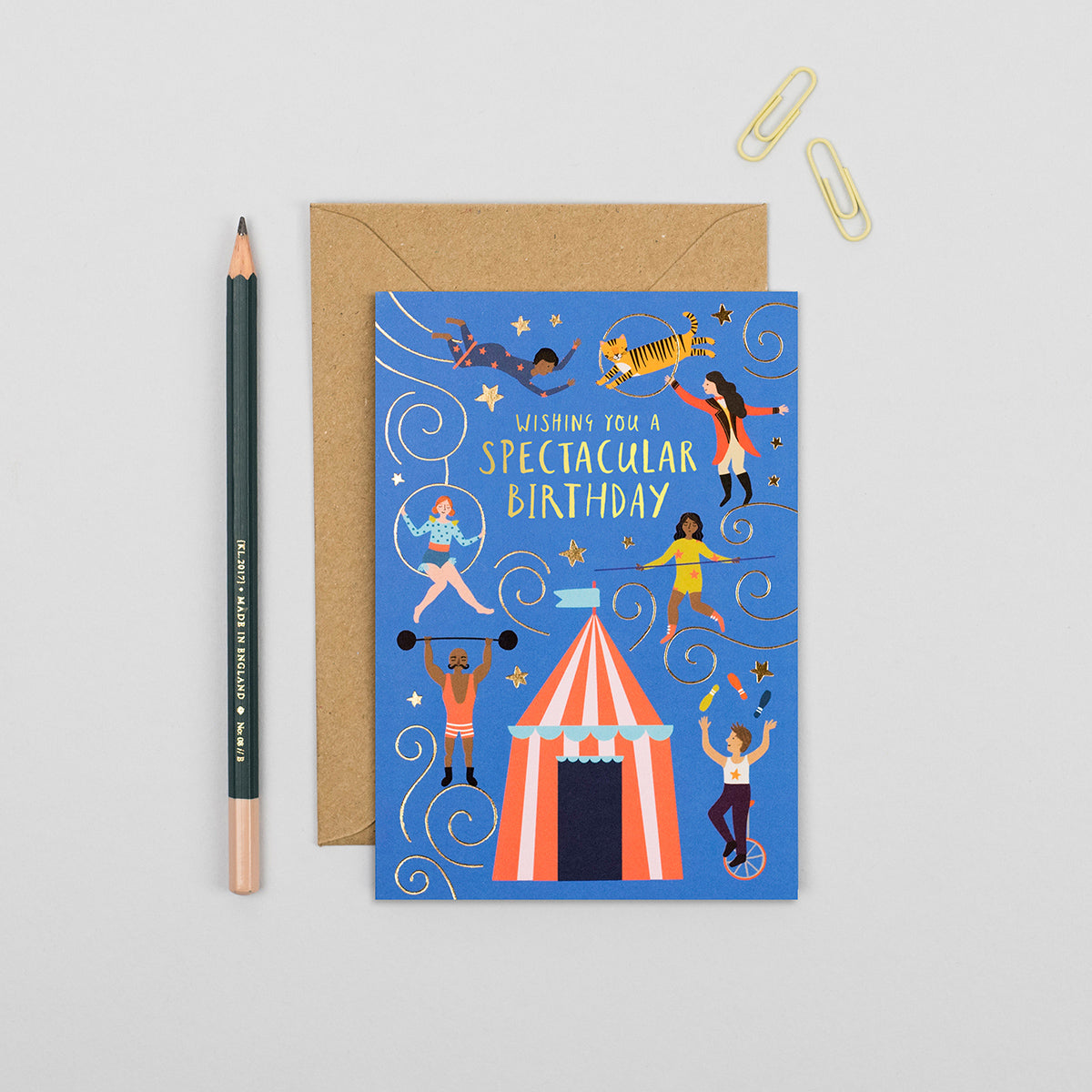 Circus Tricks Birthday Card | Kids Card | Childrens Card | default - Muddy Boots Home UK