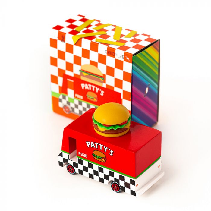 Candylab - Hamburger Candyvan Wooden Toy Car - Muddy Boots Home UK