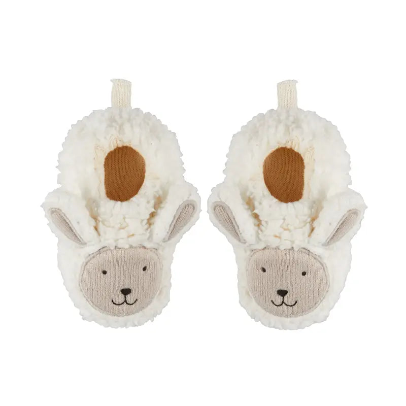 Cotton Knit Baby Booties - Sheep - Muddy Boots Home UK