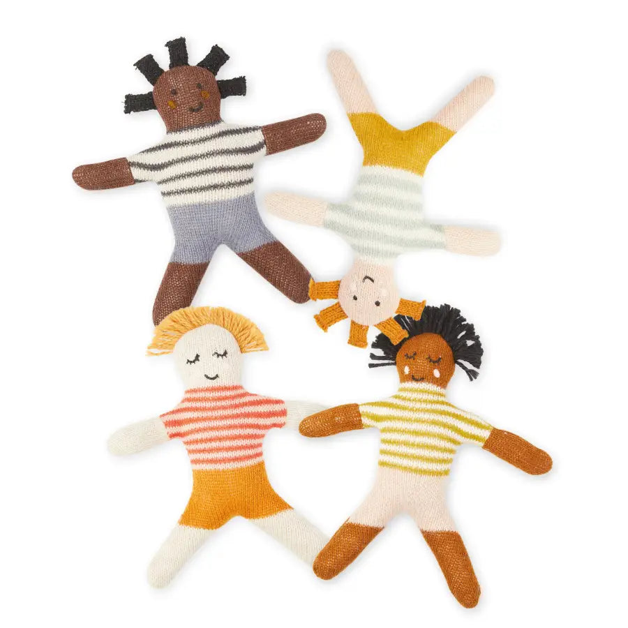 Cotton Knit Mini Rattles: Buddies - Muddy Boots Home UK
