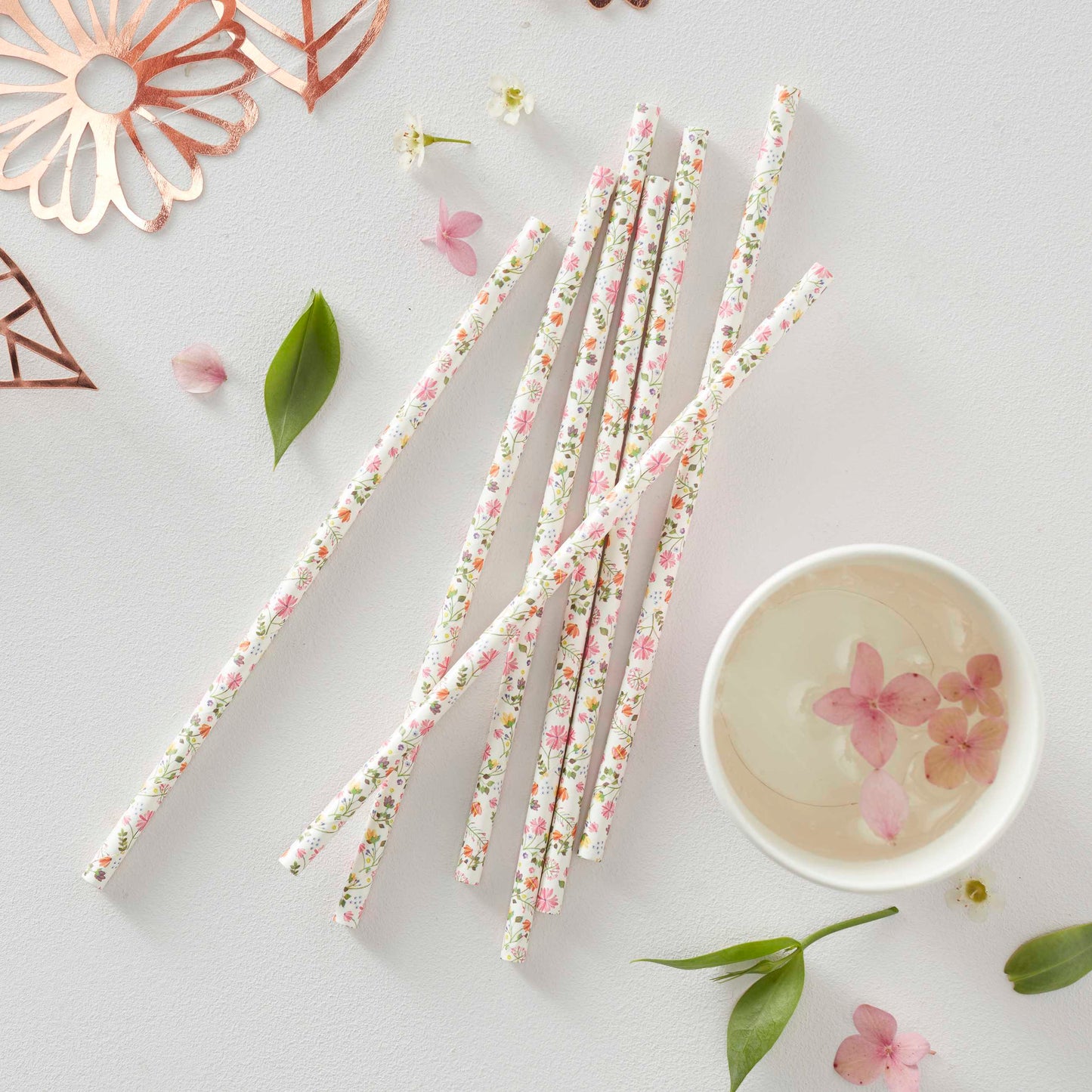 Floral Paper Straws - Ditsy Floral - Muddy Boots Home UK