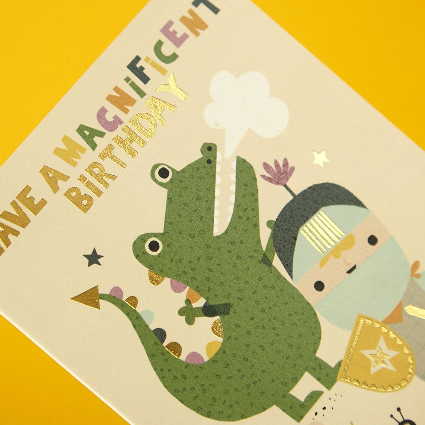 Knight & dragon card - Muddy Boots Home UK