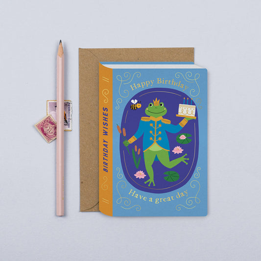 Frog and the Bee Book Kid's Birthday Card | Children's Card | default - Muddy Boots Home UK
