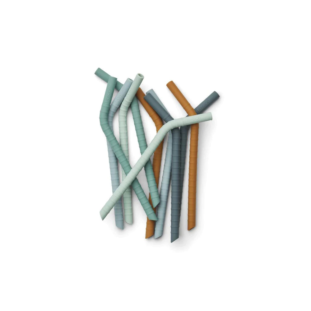Liewood Straws Dusty Mint Multi Mix 10 Pack - Muddy Boots Home UK