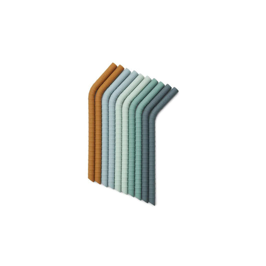Liewood Straws Dusty Mint Multi Mix 10 Pack - Muddy Boots Home UK