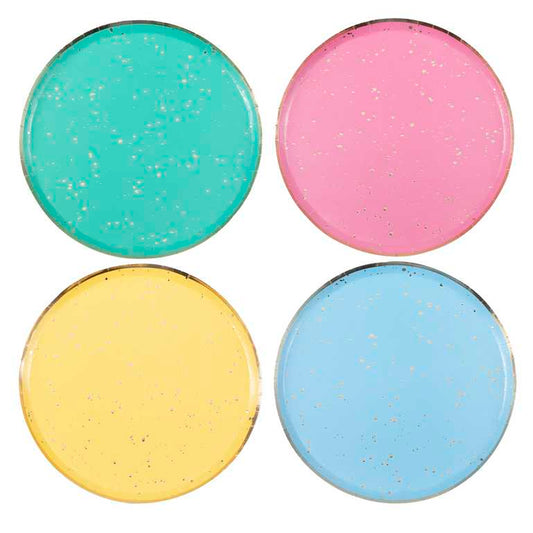 Happy Birthday Colour Block Plate - Muddy Boots Home UK