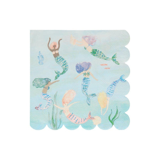 Meri Meri Mermaids Swimming Napkins - Muddy Boots Home UK