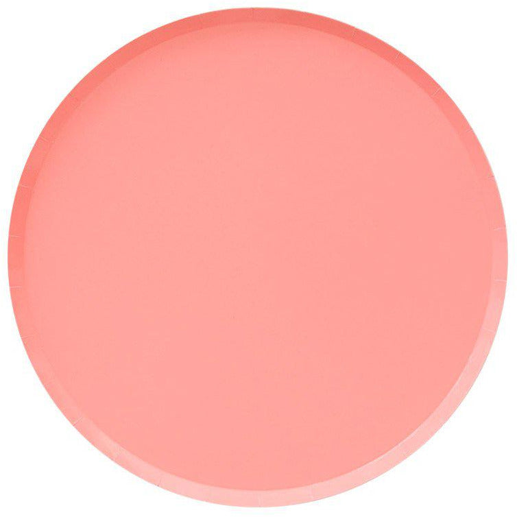 Oh Happy Day Plates - Neon Coral (small) - Muddy Boots Home UK