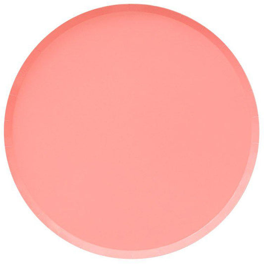 Oh Happy Day Plates - Neon Coral (small) - Muddy Boots Home UK