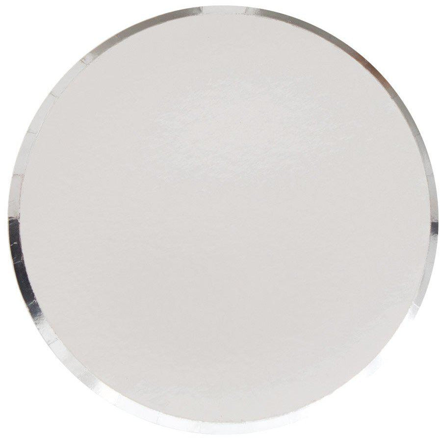 Oh Happy Day Plates - Silver (large) - Muddy Boots Home UK