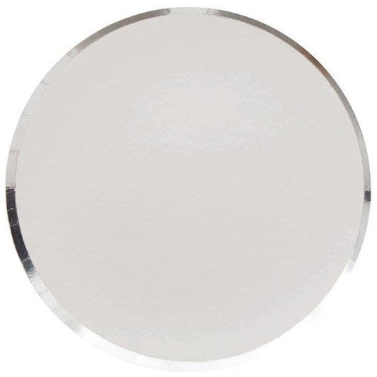 Oh Happy Day Plates - Silver (small) - Muddy Boots Home UK